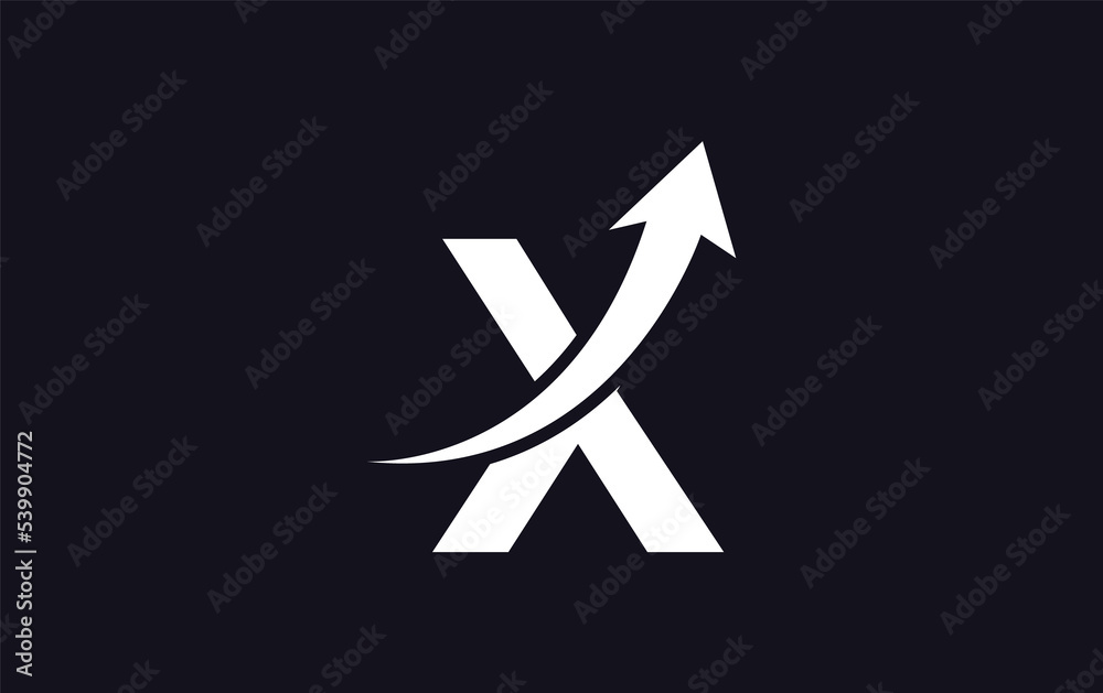 Growth arrow icon and financial circle logo design with the letters and alphabets Growth arrow icon and financial circle logo design with the letters and alphabets