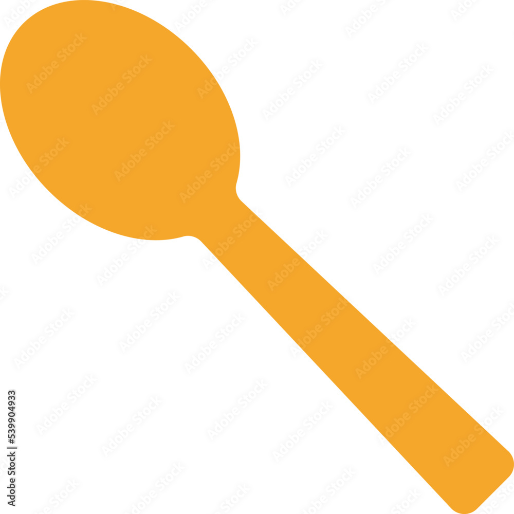 Flat Simple Spoon Vector Illustration Flat Simple Spoon Vector Illustration
