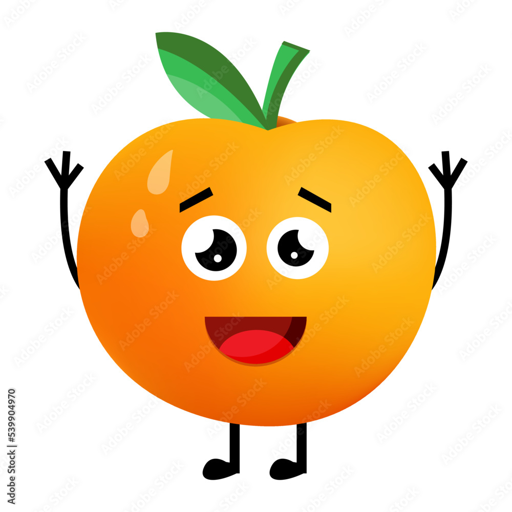 Obraz premium Cute Orange Character