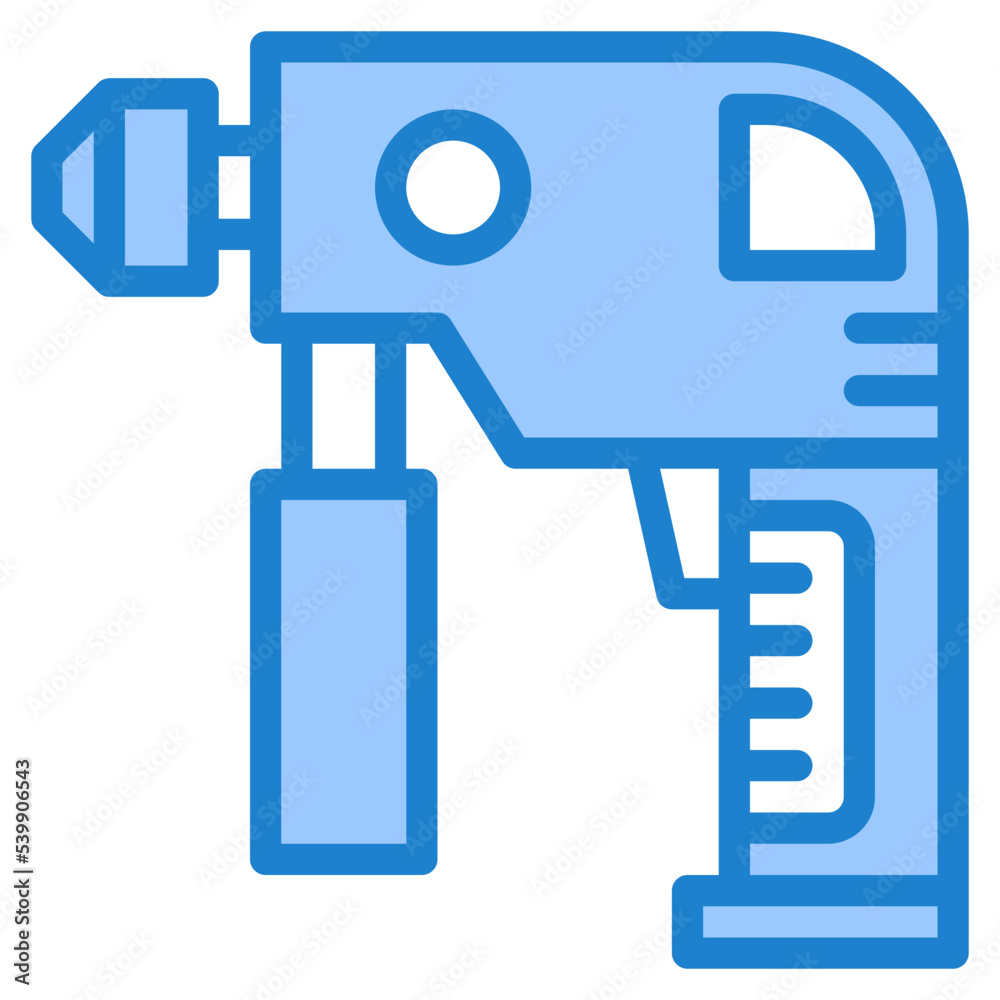 Fototapeta premium Drill blue style icon