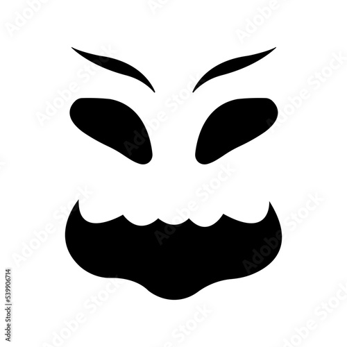 Wallpaper Mural Halloween pumpkin face expression character vector isolated on white background.	
 Torontodigital.ca