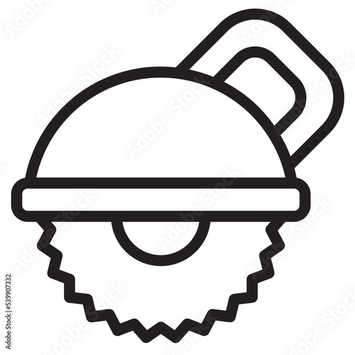 Hand saw outline style icon
