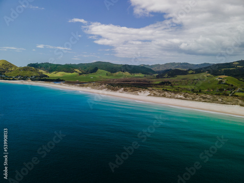 Aerial landscapes of New Zealand beach © Michael