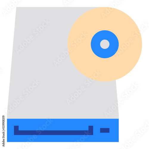 CD Rom flat style icon