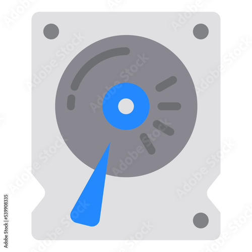 Harddrive flat style icon