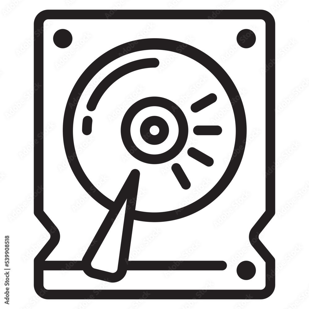 Harddrive outline style icon Harddrive outline style icon