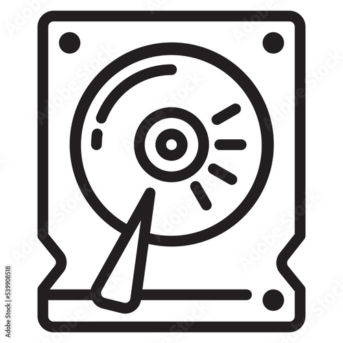 Harddrive outline style icon