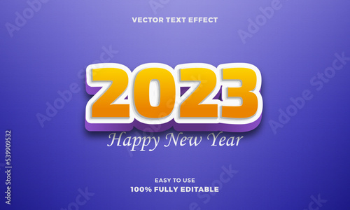 New 3D 2023 Editable Vector Text Effect 