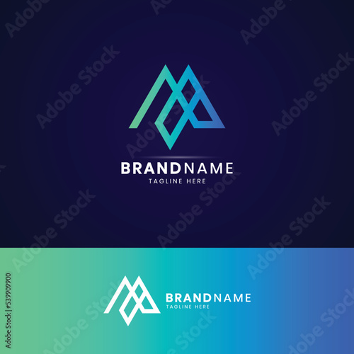 Abstract Letter M Logotype. Modern Logo Idea Sign. Universal Emblem Vector Icon.