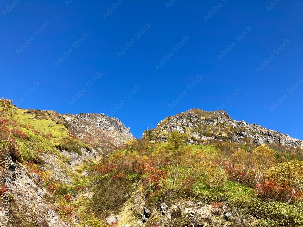 秋の北アルプス　焼岳