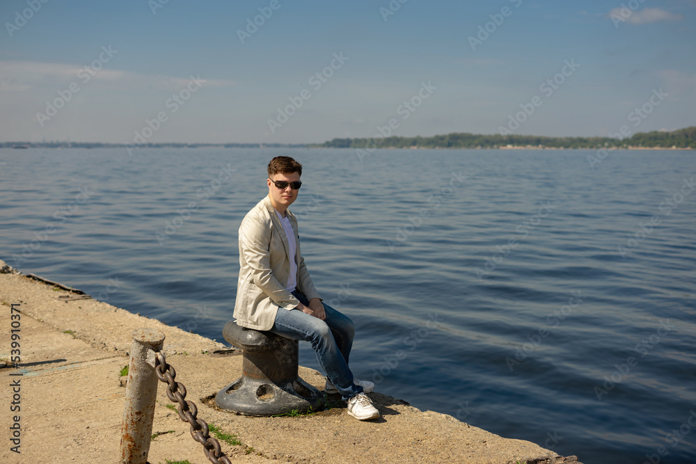Young man in stylish clothes outdoors Young man in stylish clothes outdoors