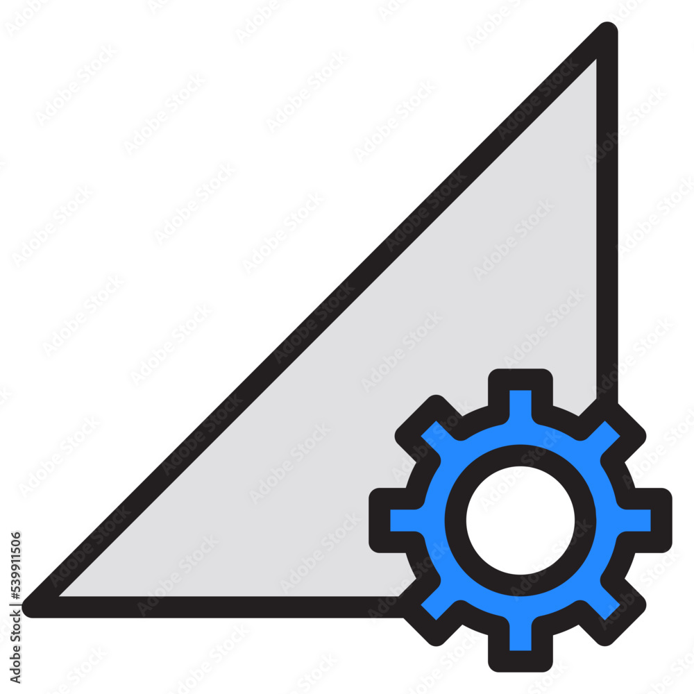 Data setting color line style icon Data setting color line style icon