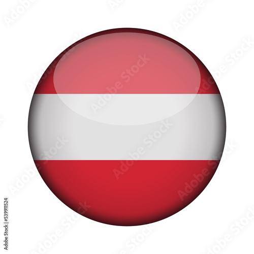 Free Download austria Flag in glossy round button of icon. National concept sign. Independence Day. isolated on transparent background. - GFXLoad