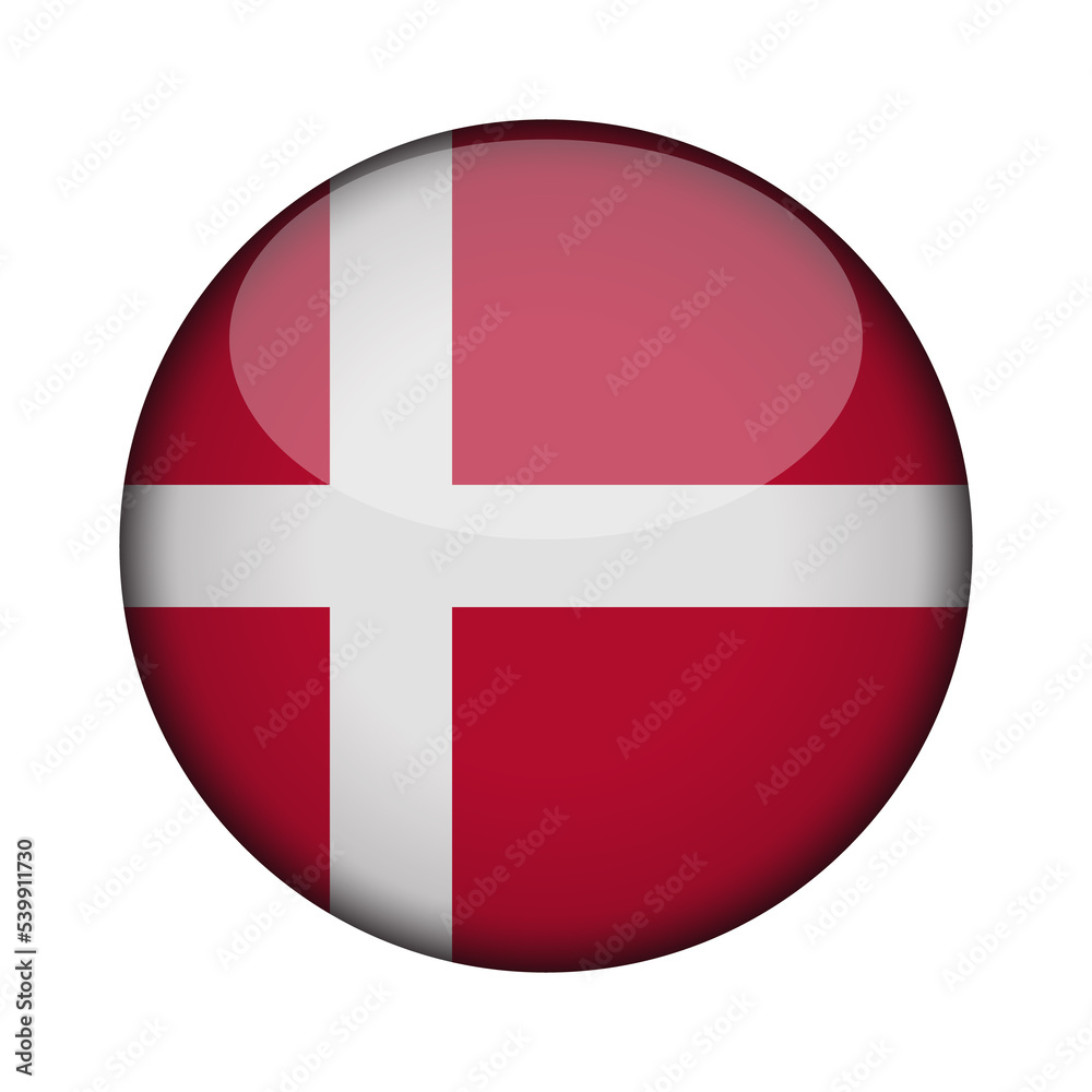 denmark Flag in glossy round button of icon. National concept sign. Independence Day. isolated on transparent background. denmark Flag in glossy round button of icon. National concept sign. Independence Day. isolated on transparent background.
