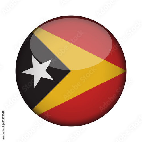 Free Download east timor Flag in glossy round button of icon. National concept sign. Independence Day. isolated on transparent background. - GFXLoad