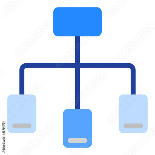 Flow Chart flat style icon