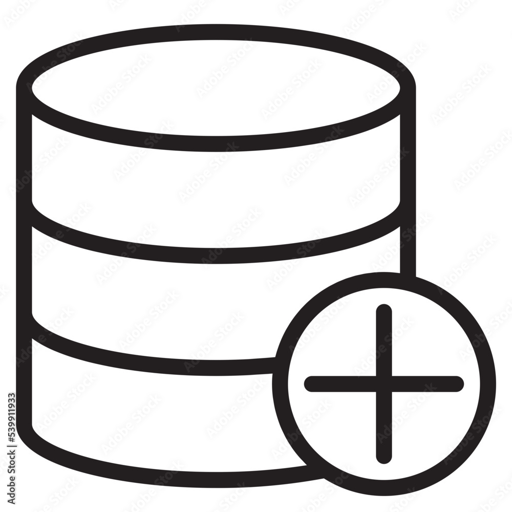 Add Database outline style icon