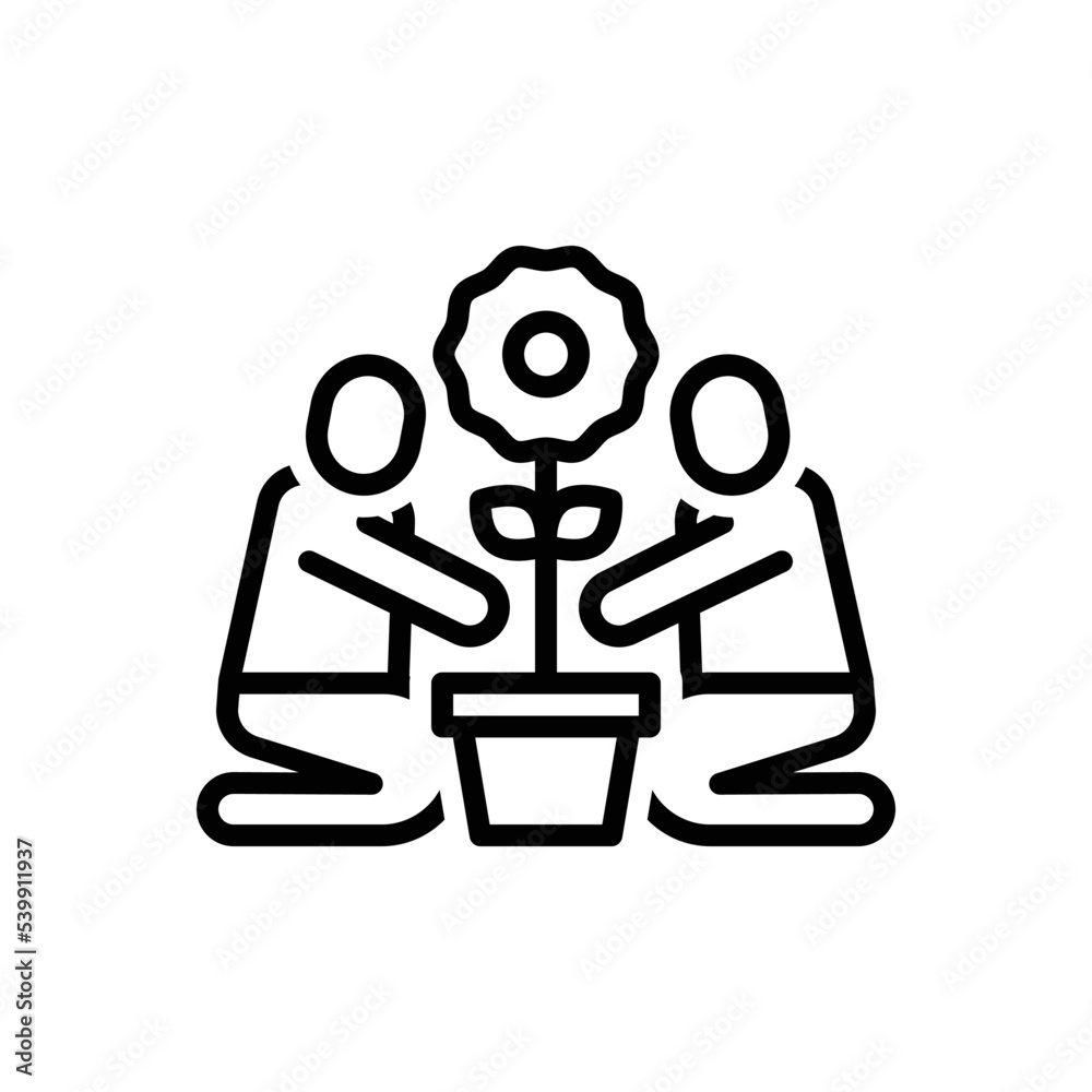Black line icon for meaningful Black line icon for meaningful