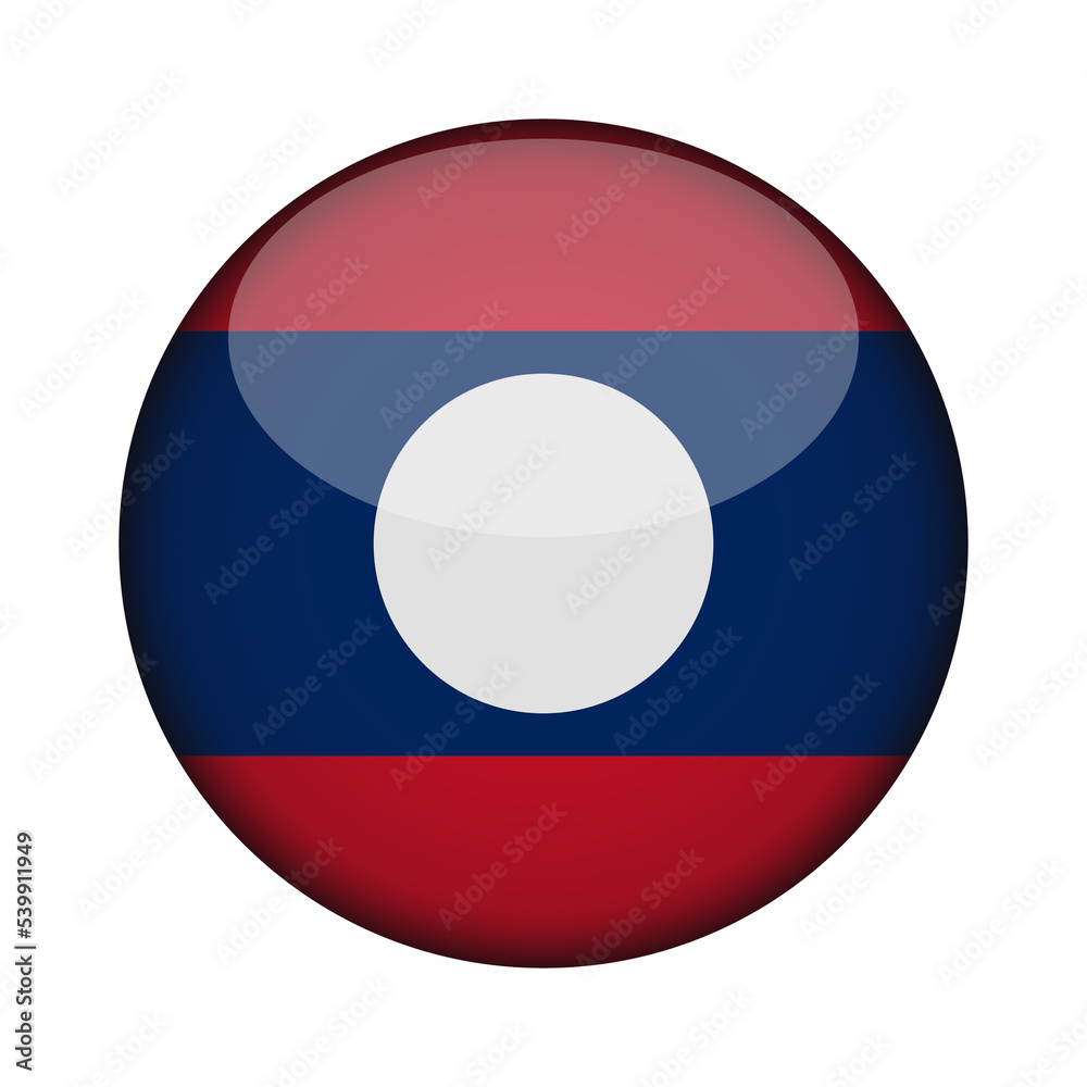 laos Flag in glossy round button of icon. National concept sign. Independence Day. isolated on transparent background. laos Flag in glossy round button of icon. National concept sign. Independence Day. isolated on transparent background.