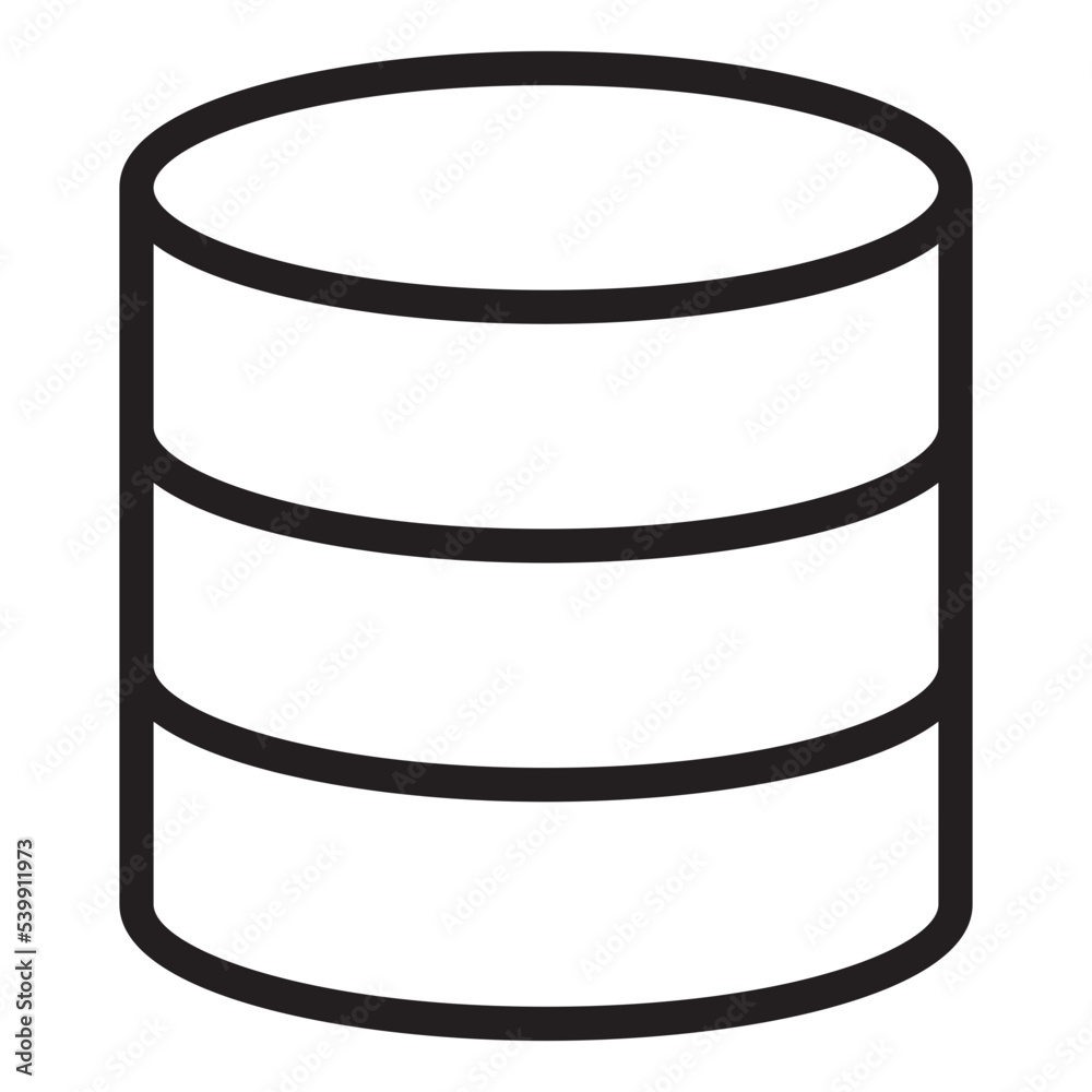 Database outline style icon