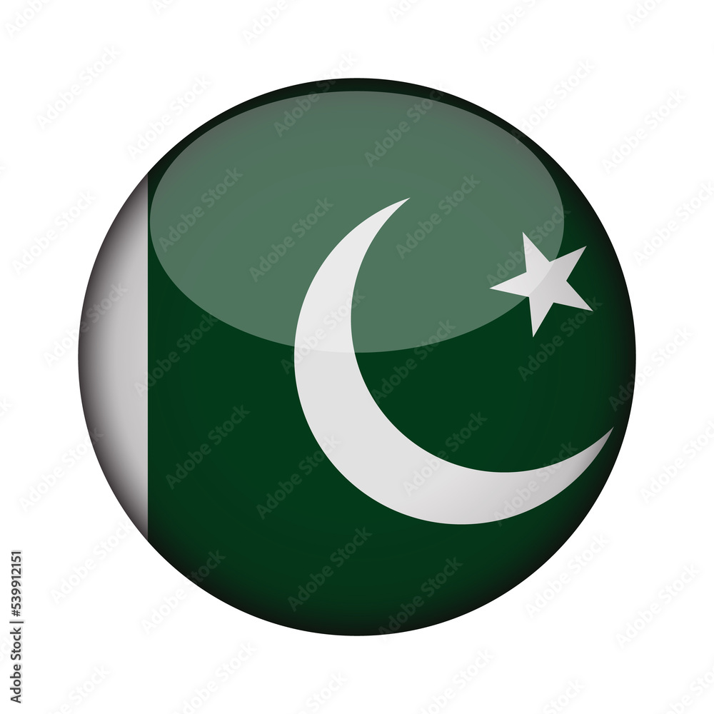 pakistan Flag in glossy round button of icon. National concept sign. Independence Day. isolated on transparent background. pakistan Flag in glossy round button of icon. National concept sign. Independence Day. isolated on transparent background.