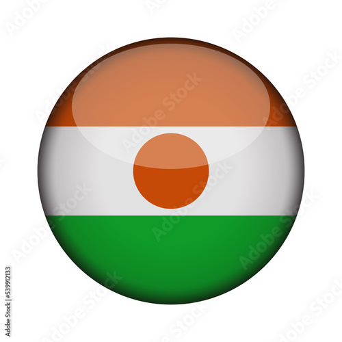 niger Flag in glossy round button of icon. National concept sign. Independence Day. isolated on transparent background. Free Download niger Flag in glossy round button of icon. National concept sign. Independence Day. isolated on transparent background. - GFXLoad