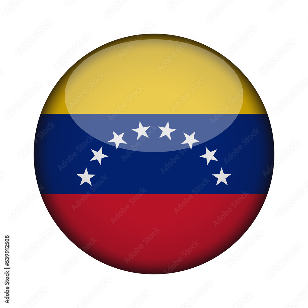 venezuela Flag in glossy round button of icon. National concept sign. Independence Day. isolated on transparent background. venezuela Flag in glossy round button of icon. National concept sign. Independence Day. isolated on transparent background.