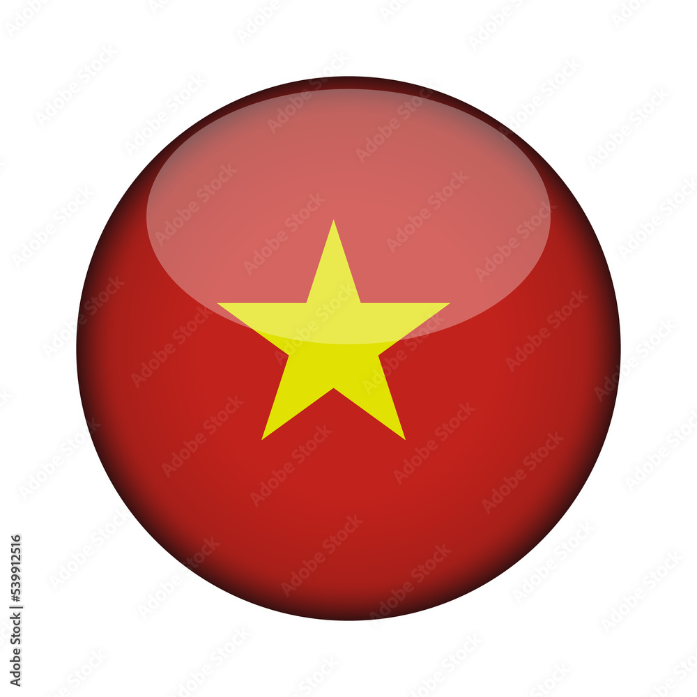 vietnam Flag in glossy round button of icon. National concept sign. Independence Day. isolated on transparent background. vietnam Flag in glossy round button of icon. National concept sign. Independence Day. isolated on transparent background.