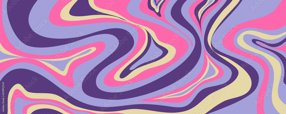 Wave y2k background for retro design. Liquid groovy marble pink background. Purple y2k pattern in modern style pink. Psychedelic retro wave wallpaper.