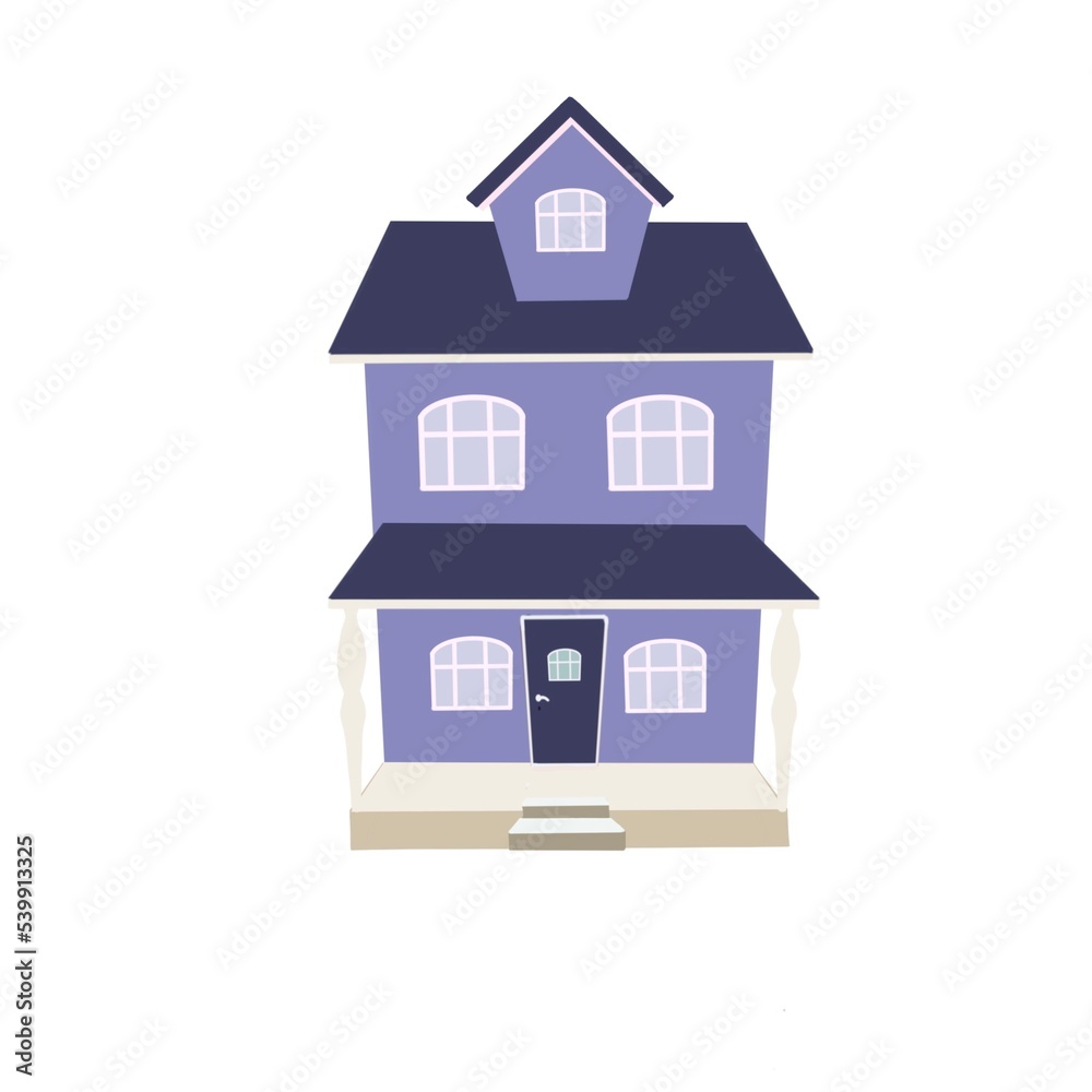 House symbol. Real estate, mortgage, loan concept. Cartoon minimalistic style.