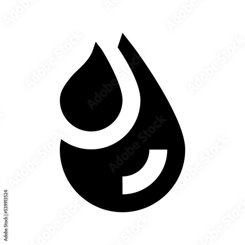 Water Drops Flat Vector Icon