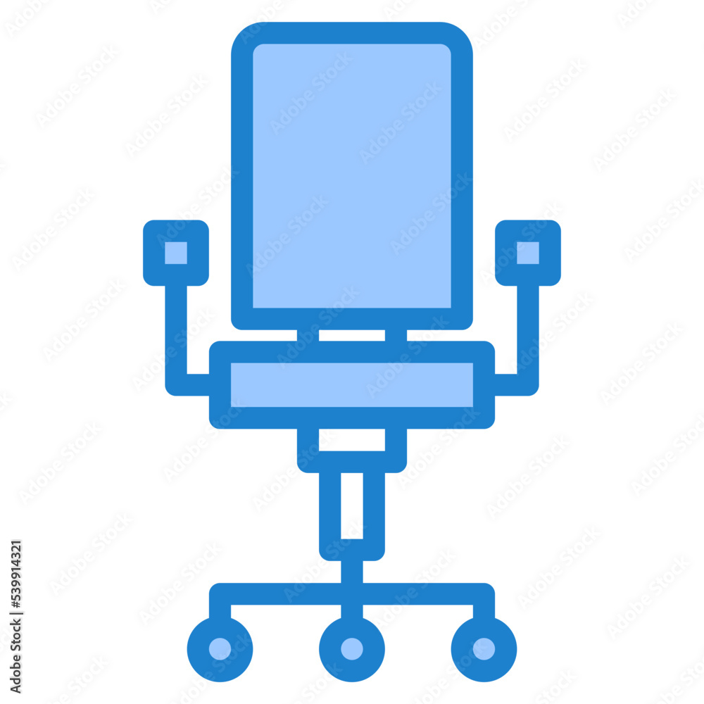 Officechair blue style icon Officechair blue style icon