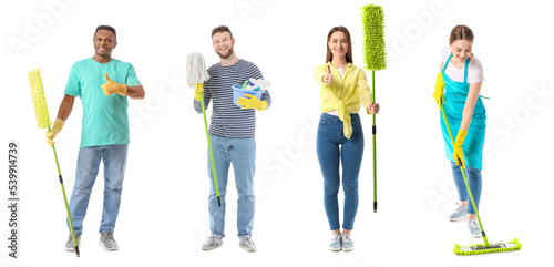 Collection of young people ...