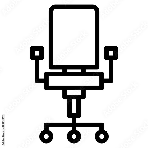 Office chair outline style icon