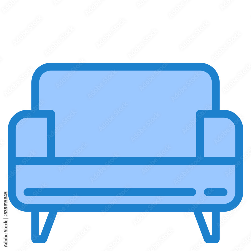 Sofa blue style icon Sofa blue style icon