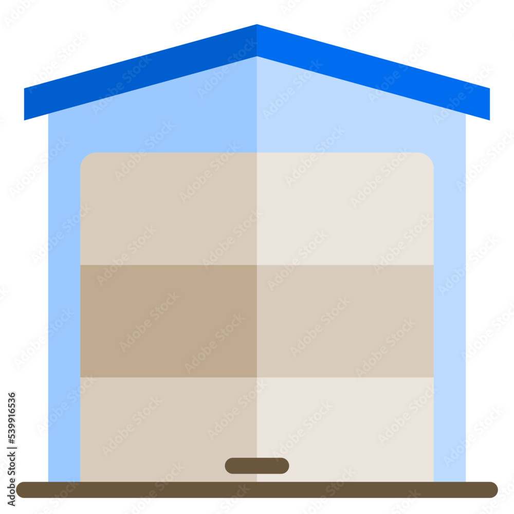 Fototapeta premium Warehouse flat style icon