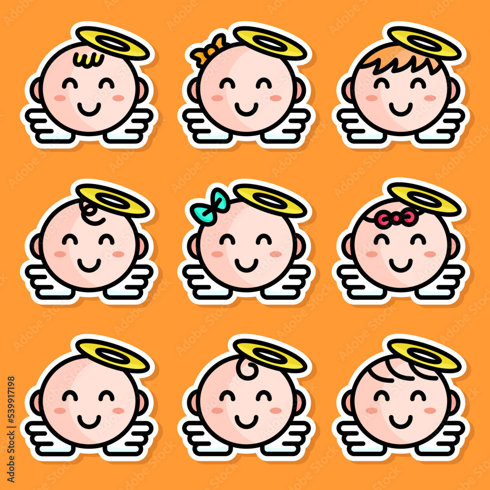 Baby angel happy smile infant toddler child kid