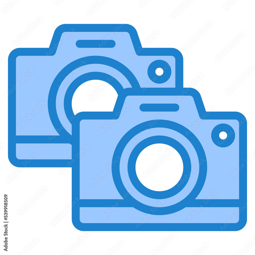Cameras blue style icon Cameras blue style icon