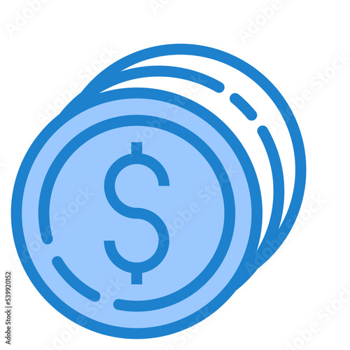 Expensive blue style icon