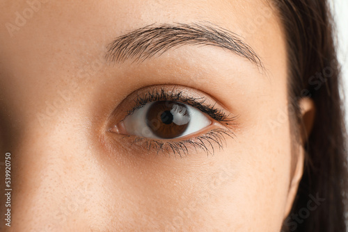 Young Asian woman with brow...