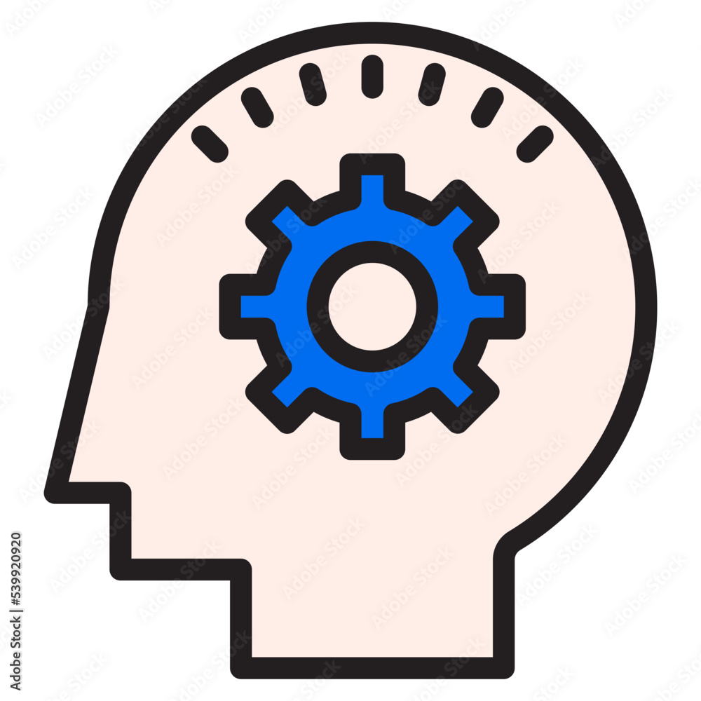 Intelligence color line style icon Intelligence color line style icon