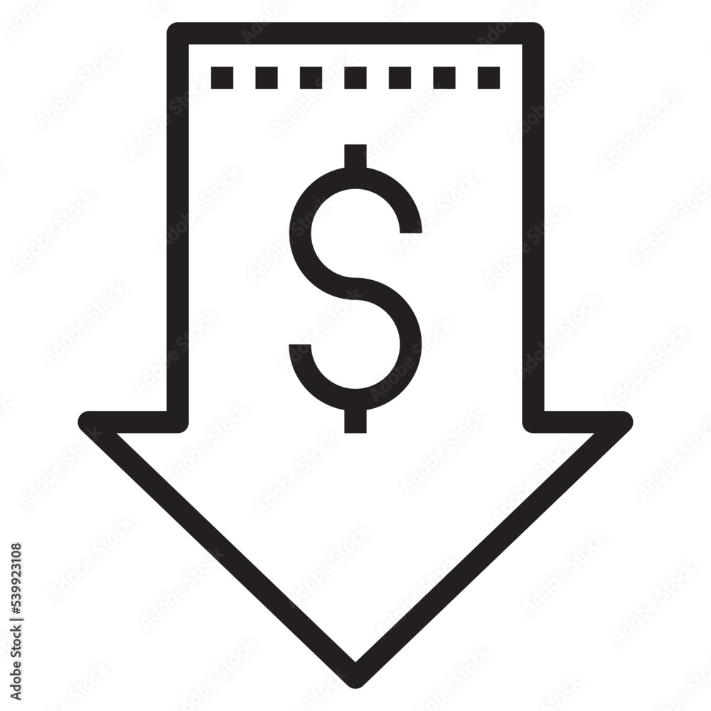 Low price outline style icon Low price outline style icon