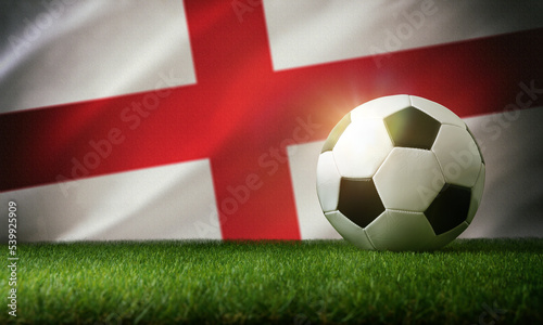 Fotografi England national team background with ball and flag