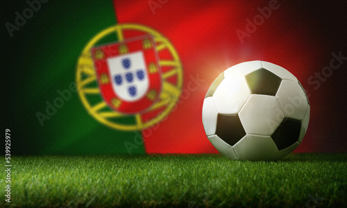 Portugal national team background with ball and flag