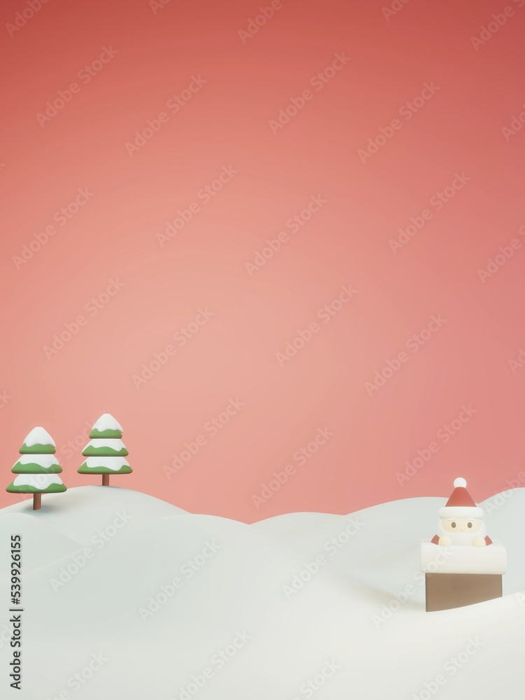 サンタクロース　テンプレート　クリスマス　3D
