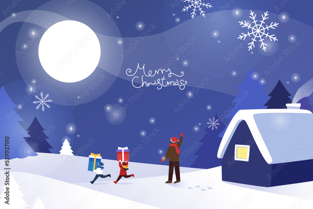 Cozy Christmas background illustration
