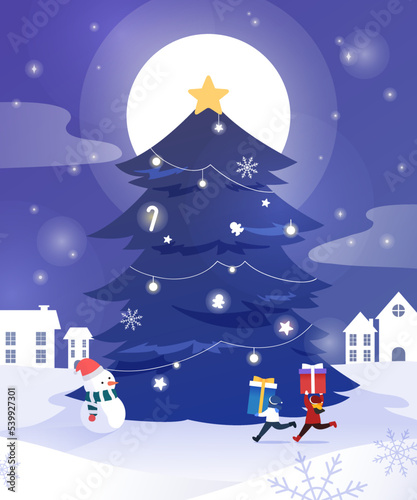 Cozy Christmas background illustration
