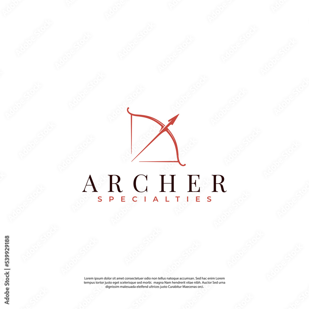 minimalist simple archer logo