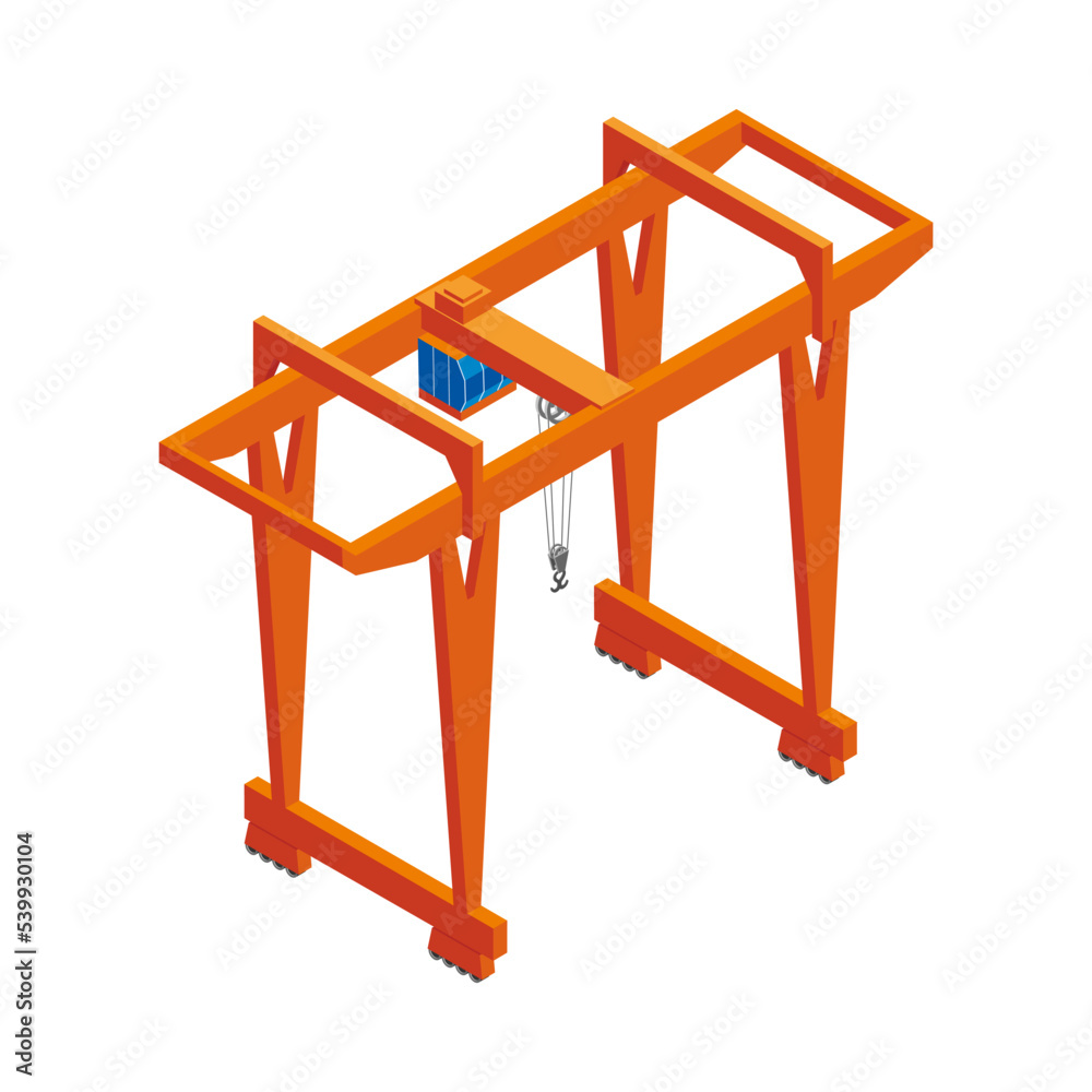 Isometric Cargo Crane Isometric Cargo Crane