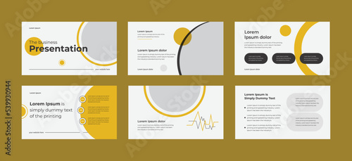 Business minimal slides presentation template, Vector infographics. Use in Presentation, flyer and leaflet, corporate report, marketing, advertising, annual report, banner.